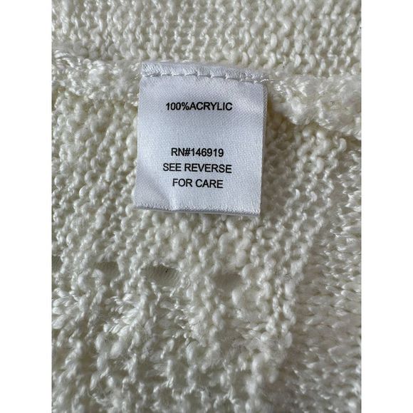 NWOT One Hart Cream Knit Open Front Cardigan XS - Picture 4 of 8